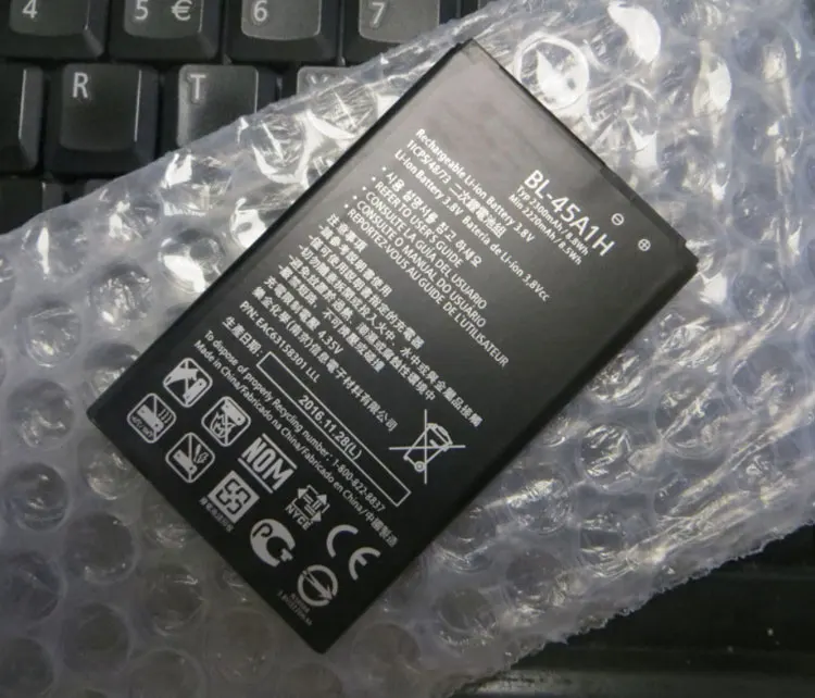 ALLCCX high quality mobile phone battery BL-45A1H for LG F670 F670K F670L F670S K10 K410 K420N K430dsY K430N M2 Q10
ALLCCX high quality mobile phone battery BL-45A1H for LG F670 F670K F670L F670S K10 K410 K420N K430dsY K430N M2 Q10