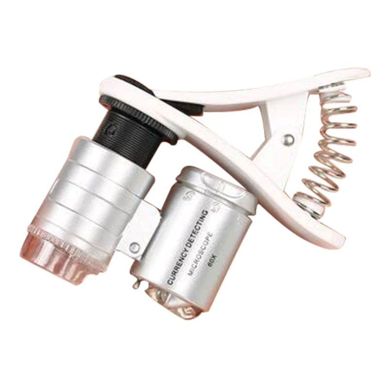 1Pcs Universal 3LEDs Clip Mobile Phone Microscope Magnifier Micro Lens 60X Optical Zoom Telescope Camera Lens
1Pcs Universal 3LEDs Clip Mobile Phone Microscope Magnifier Micro Lens 60X Optical Zoom Telescope Camera Lens