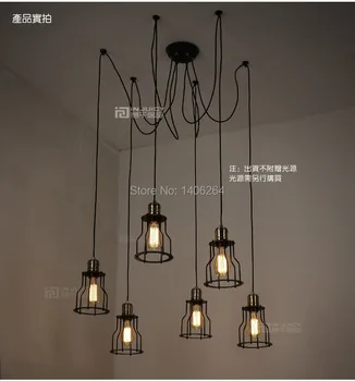 Vintage Edison Industrial Barn Cage Chandelier With 6 Lights Painted Finish Ceiling Lamp For Dining Room Cafe Store Restaurant
Vintage Edison Industrial Barn Cage Chandelier With 6 Lights Painted Finish Ceiling Lamp For Dining Room Cafe Store Restaurant