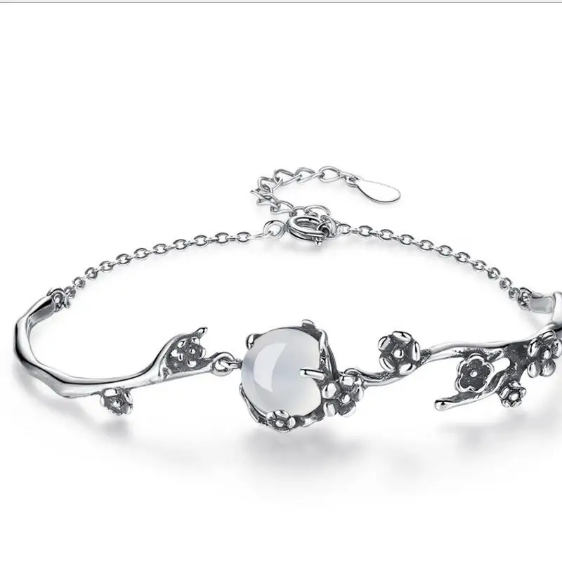 Natural moon cat ey se stone Plum Patchwork bracelet Plated Vintag s style charm wed Fashion jewelry romantic dropshipping | Украшения и