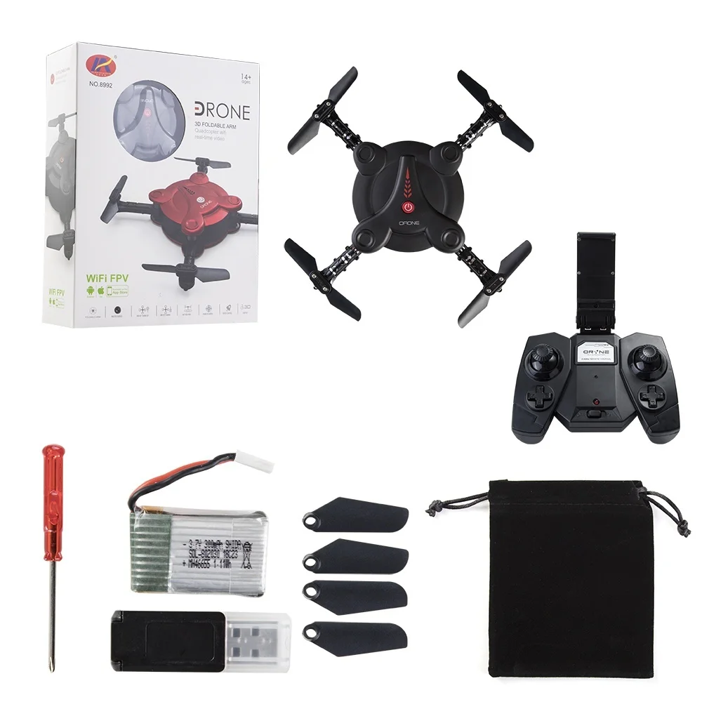 Foldable Drone with 2MP HD Camera WiFi FPV RC Quadcopter 4-Axis Gyro Altitude Hold Remote Control Helicopter
Foldable Drone with 2MP HD Camera WiFi FPV RC Quadcopter 4-Axis Gyro Altitude Hold Remote Control Helicopter