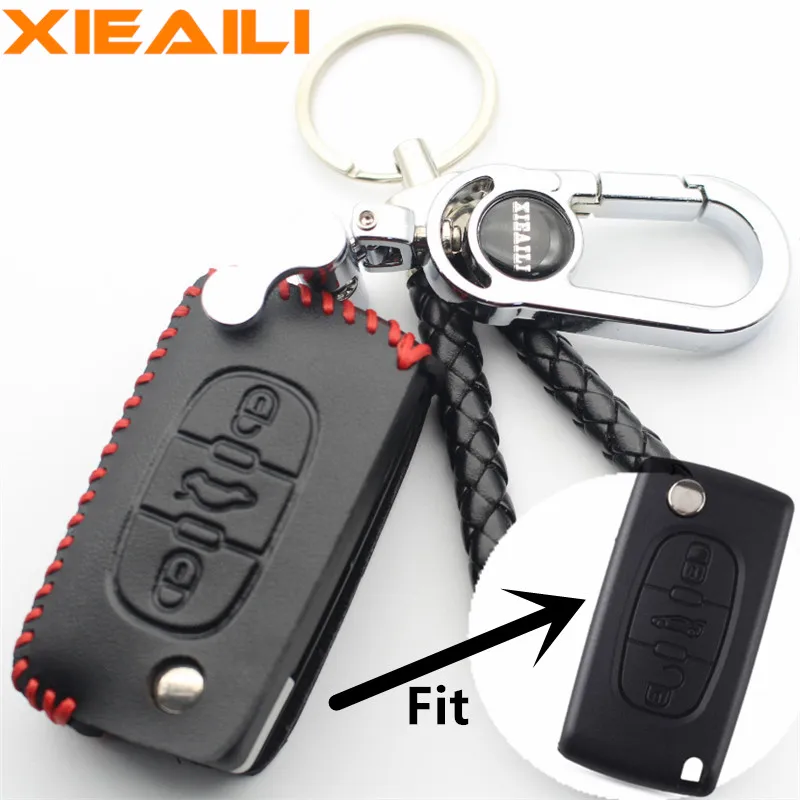 XIEAILI Genuine Leather Remote Control 3Button Folding Key Case Cover For Peugeot 307/308/407/607 For Citroen C2/C3/C4 (B) S385
XIEAILI Genuine Leather Remote Control 3Button Folding Key Case Cover For Peugeot 307/308/407/607 For Citroen C2/C3/C4 (B) S385