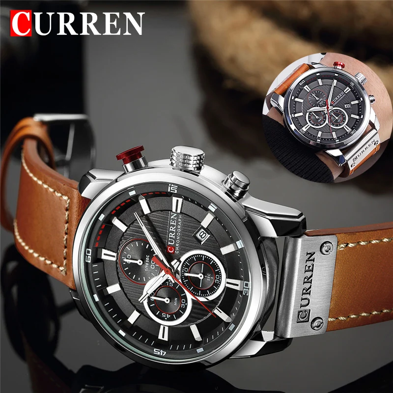 Top Brand Luxury Chronograph Quartz Watch Men Sports Watches Military Army Male Wrist Watch Clock CURREN relogio masculino 8291
Top Brand Luxury Chronograph Quartz Watch Men Sports Watches Military Army Male Wrist Watch Clock CURREN relogio masculino 8291