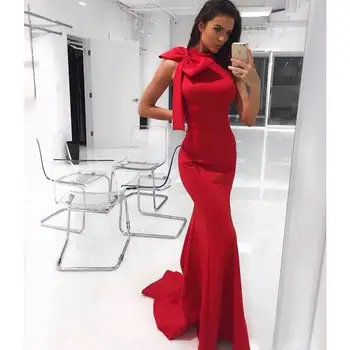 Satin Mermaid Prom Dress Long Red Simple Custom Formal Evening Dresses With Bowknot Plus Size Womens Gala Party Gowns
Satin Mermaid Prom Dress Long Red Simple Custom Formal Evening Dresses With Bowknot Plus Size Womens Gala Party Gowns