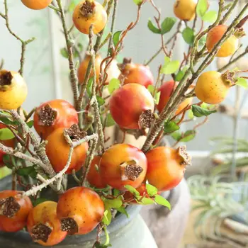 1 Bouquet Artificial pomegranate Plastic Fruit Branch Artificial Green Plant Flowers for Wedding Home Garden Decoration 5pcs 
1 Bouquet Artificial pomegranate Plastic Fruit Branch Artificial Green Plant Flowers for Wedding Home Garden Decoration 5pcs