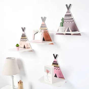 Nordic Style Wall Clapboard Storage Rack Lovely Tent Pattern Children Room Clothing Store Display Shelf DIY Home Decoration
Nordic Style Wall Clapboard Storage Rack Lovely Tent Pattern Children Room Clothing Store Display Shelf DIY Home Decoration