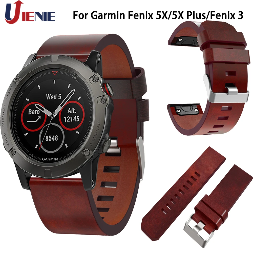 For Garmin Fenix 5X/5X Plus/3/3HR Leather Smart Watchband Straps 26mm Quick Fit Replace Wrist Bracelet for Garmin Fenix 5XPlus
For Garmin Fenix 5X/5X Plus/3/3HR Leather Smart Watchband Straps 26mm Quick Fit Replace Wrist Bracelet for Garmin Fenix 5XPlus