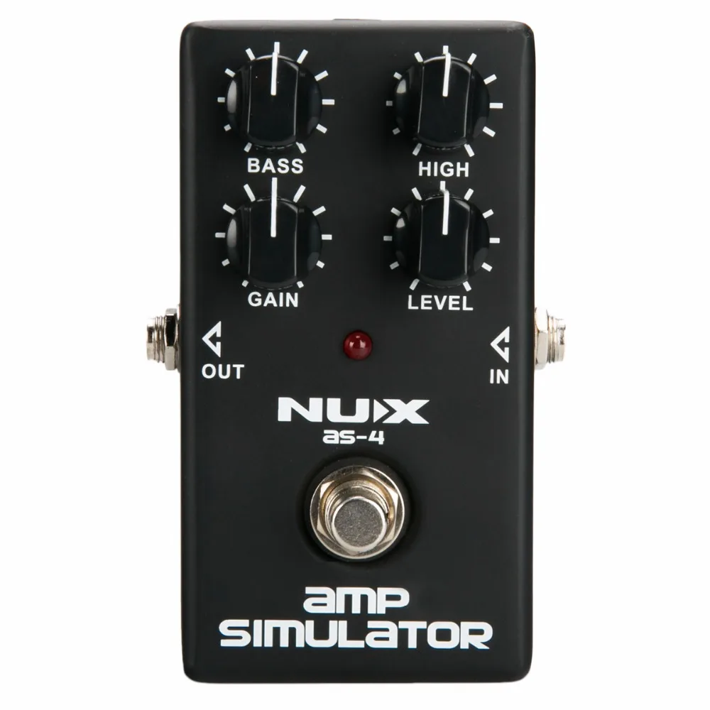 Педальный усилитель NUX AS 4 для электрогитары|true bypass|nux as-4amp simulator |