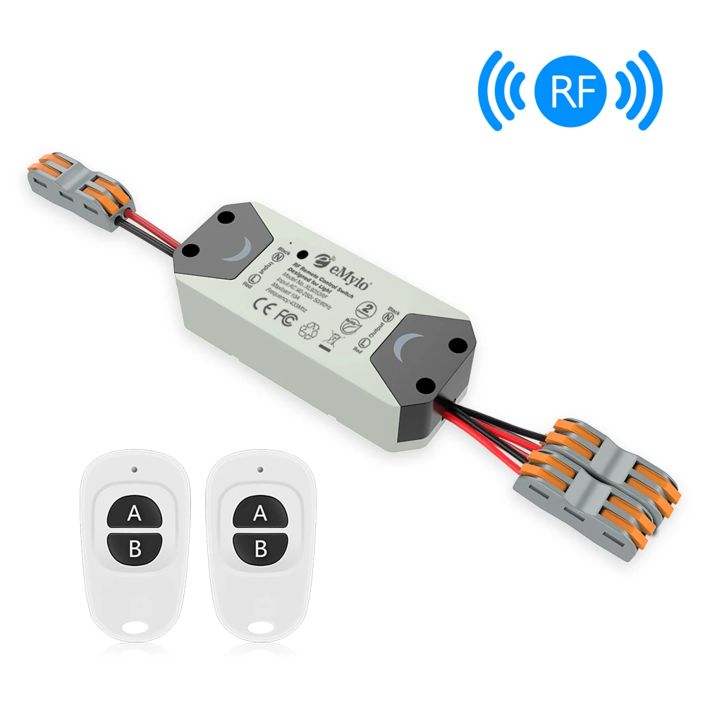 eMylo RF Switch Remote Control Switch AC 90V 220V 2ch 433mhz Wireless Light Switch RF Relay Module Smart Home Appliance 1pc
eMylo RF Switch Remote Control Switch AC 90V 220V 2ch 433mhz Wireless Light Switch RF Relay Module Smart Home Appliance 1pc
