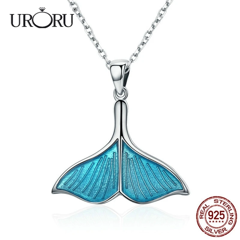 URORU Fashion Necklaces for Women 2018 Statement 925 Sterling Silver Ocean Sea Blue Enamel Fish Whale's Tail Mermaid Pendants
URORU Fashion Necklaces for Women 2018 Statement 925 Sterling Silver Ocean Sea Blue Enamel Fish Whale's Tail Mermaid Pendants