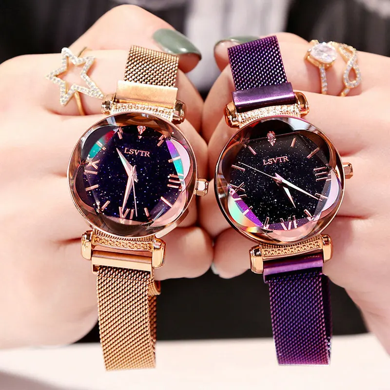 NEW creative simple Fashion Starry Sky Stainless Steel Mesh Belt Watch Casual Quartz Analog Watch 100pcs/lot
NEW creative simple Fashion Starry Sky Stainless Steel Mesh Belt Watch Casual Quartz Analog Watch 100pcs/lot