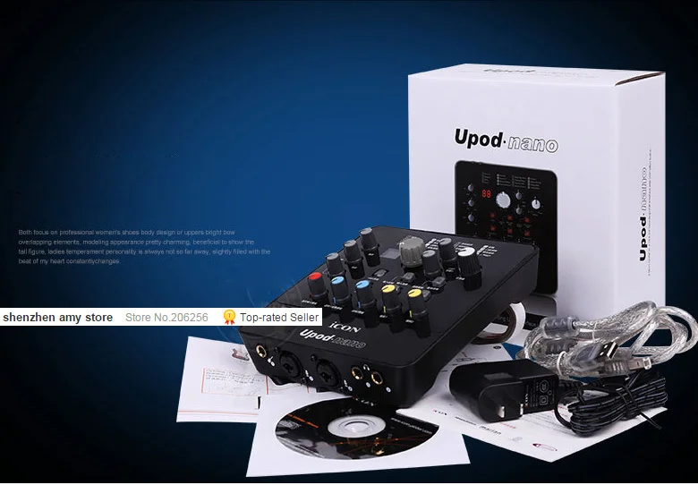 New version of Original ICON upod nano Sound card Plug play 2 mic-In/1guitar-In,2-Out USB Recording Interface+48V phantom power
New version of Original ICON upod nano Sound card Plug play 2 mic-In/1guitar-In,2-Out USB Recording Interface+48V phantom power