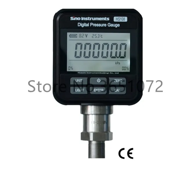 HS108 Manometer Digital Pressure Gauge with Pressure Range 0-2500bar Accuracy 0.1%F.S
HS108 Manometer Digital Pressure Gauge with Pressure Range 0-2500bar Accuracy 0.1%F.S