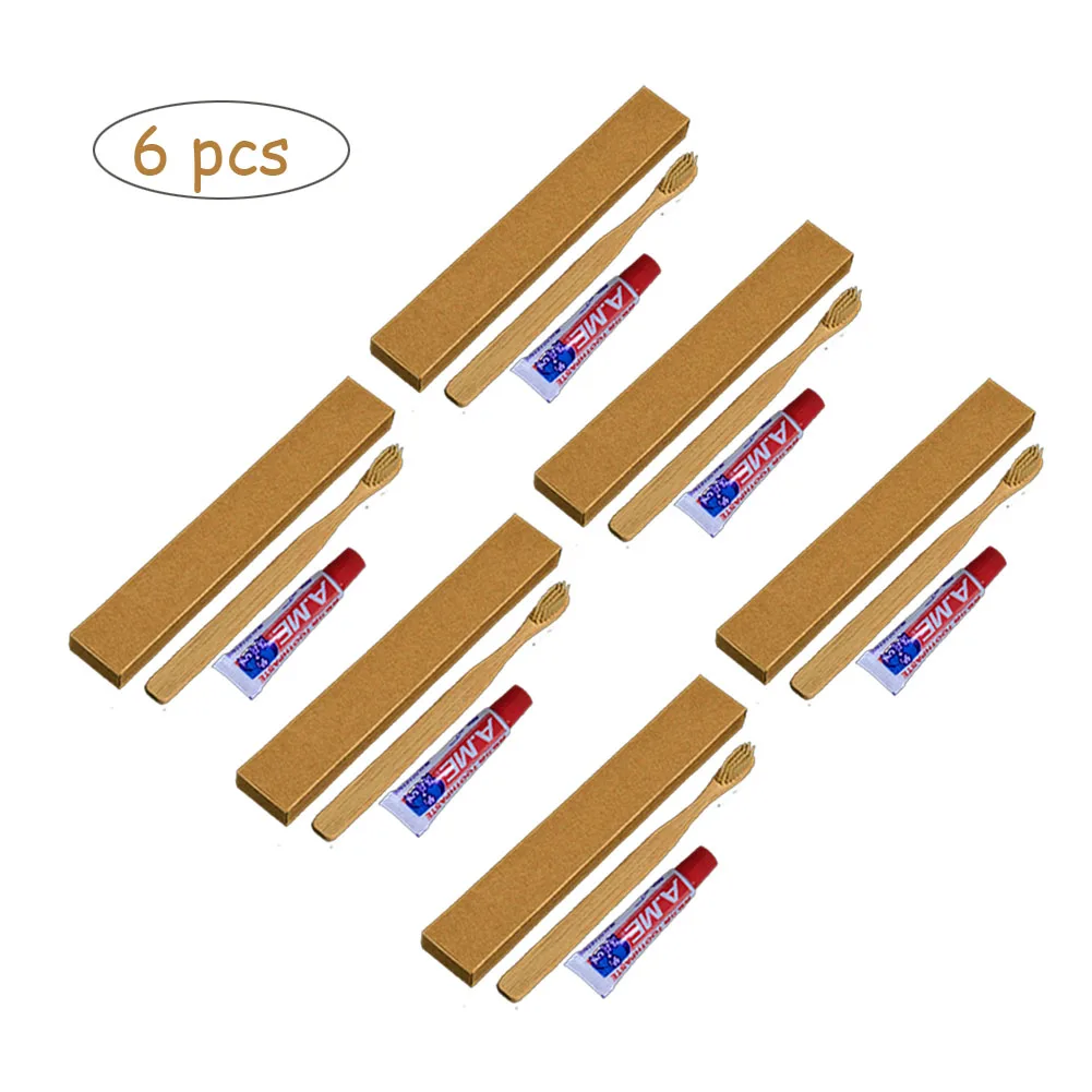 6 Sets Disposable Bamboo Handl Travel wear Soft Bristle Bamboo Handle Toothbrush Toothpaste Oral Care
6 Sets Disposable Bamboo Handl Travel wear Soft Bristle Bamboo Handle Toothbrush Toothpaste Oral Care