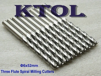 5pcs 6*52MM 3 Flute Carbide Spiral End Mill Cutter Tools Set, Three Edge Milling Cutter CNC Router Bits for Wood Mdf Smooth Cut
5pcs 6*52MM 3 Flute Carbide Spiral End Mill Cutter Tools Set, Three Edge Milling Cutter CNC Router Bits for Wood Mdf Smooth Cut