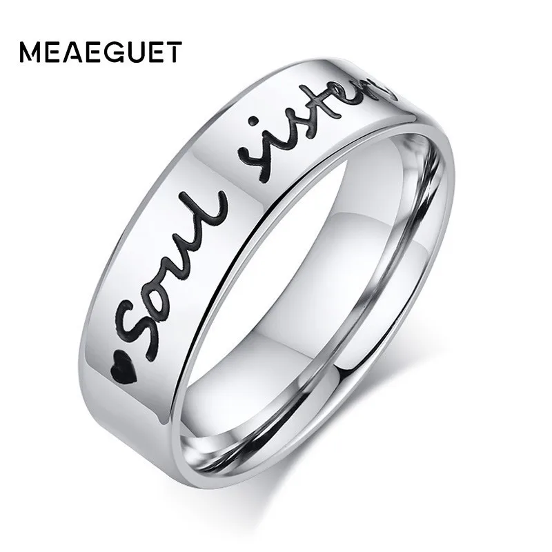 Custom Heart Inspirational Ring For Women Lady Silver Stainless Steel Word Message Personalized Soul Sisters Jewelry
Custom Heart Inspirational Ring For Women Lady Silver Stainless Steel Word Message Personalized Soul Sisters Jewelry