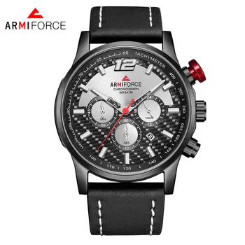 ARMIFORCE Men Chronograph Wrist Watches Luxury Quartz Watch Man Leather Auto Date Wristwatches Clock Montre Homme AF8002
ARMIFORCE Men Chronograph Wrist Watches Luxury Quartz Watch Man Leather Auto Date Wristwatches Clock Montre Homme AF8002