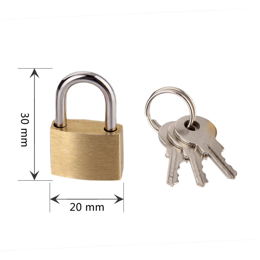 1 Set Small Brass Padlock With 2 Keys Door Lock Luggage Mailbox Security Manual Lock Key Kit 20mm*30mm
1 Set Small Brass Padlock With 2 Keys Door Lock Luggage Mailbox Security Manual Lock Key Kit 20mm*30mm