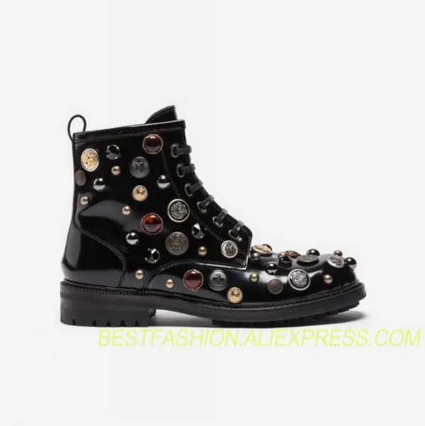 2018 Hot Shoes Woman Genuine Leather Motorcycle Boots Casual Lace Up Metal Decor Ankle Boots Design Runway Mujer Knight Boots
2018 Hot Shoes Woman Genuine Leather Motorcycle Boots Casual Lace Up Metal Decor Ankle Boots Design Runway Mujer Knight Boots
