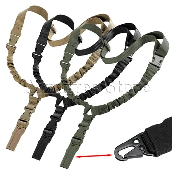 Tactical Adjustable Single Point Sling Strap Rifle Gun Sling Shooting Strap Bungee Safety Belt Outdoor Hunting Camping
Tactical Adjustable Single Point Sling Strap Rifle Gun Sling Shooting Strap Bungee Safety Belt Outdoor Hunting Camping