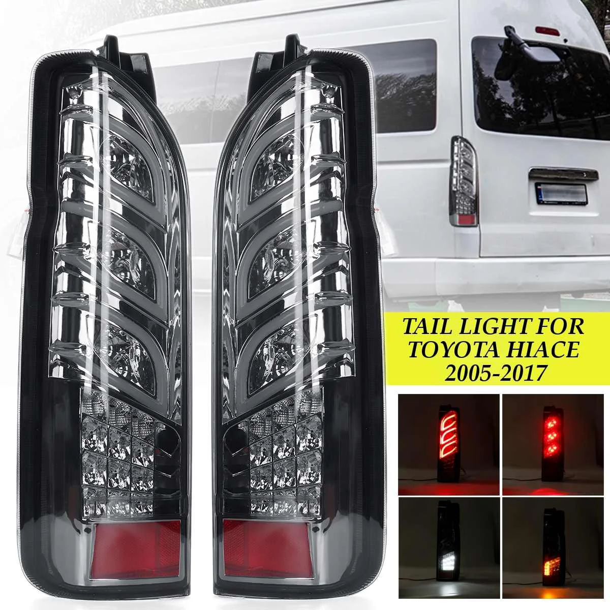 Car Led Pair Rear Tail Brake Light Lamps Turn Signal FOR TOYOTA HIACE 2005-2017 Rear Driving Reverse Drl Light Accessories Smoke
Car Led Pair Rear Tail Brake Light Lamps Turn Signal FOR TOYOTA HIACE 2005-2017 Rear Driving Reverse Drl Light Accessories Smoke