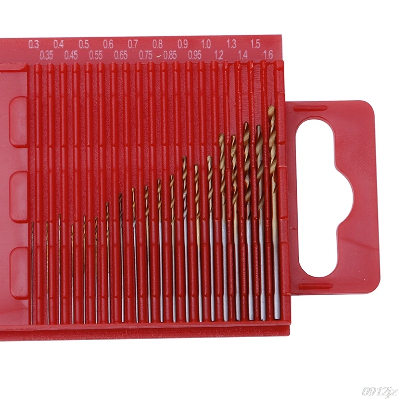 20Pcs/Set Mini Micro HSS Twist Drill Bit Set 0.3mm-1.6mm Model Crafts with Case New Drop ship
20Pcs/Set Mini Micro HSS Twist Drill Bit Set 0.3mm-1.6mm Model Crafts with Case New Drop ship