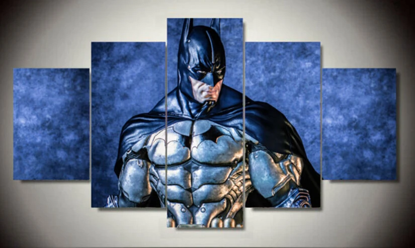 2016 Real Canvas Painting 5 Panels Batman Modern A...