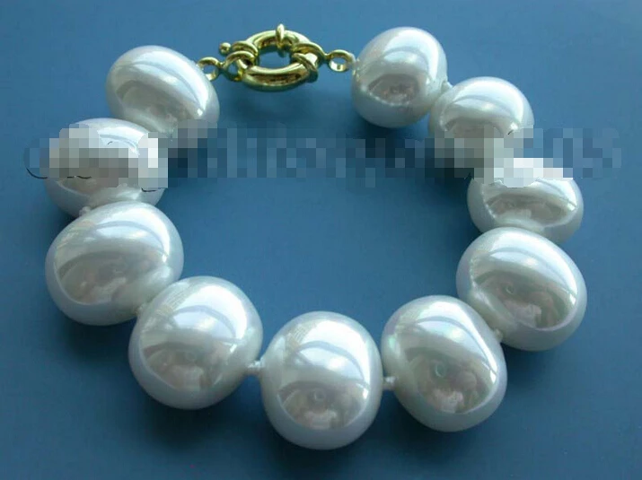 Free shipping >>>>>>8" Natural 16x19mm Baroque White Shell Pearl Bracelet!
Free shipping >>>>>>8" Natural 16x19mm Baroque White Shell Pearl Bracelet!