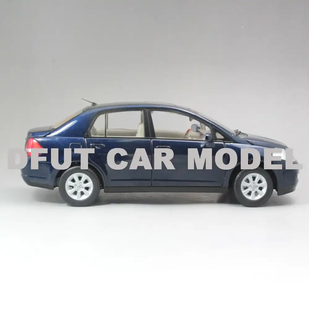 diecast 1:18 alloy pull back toy tiida car model of childrens