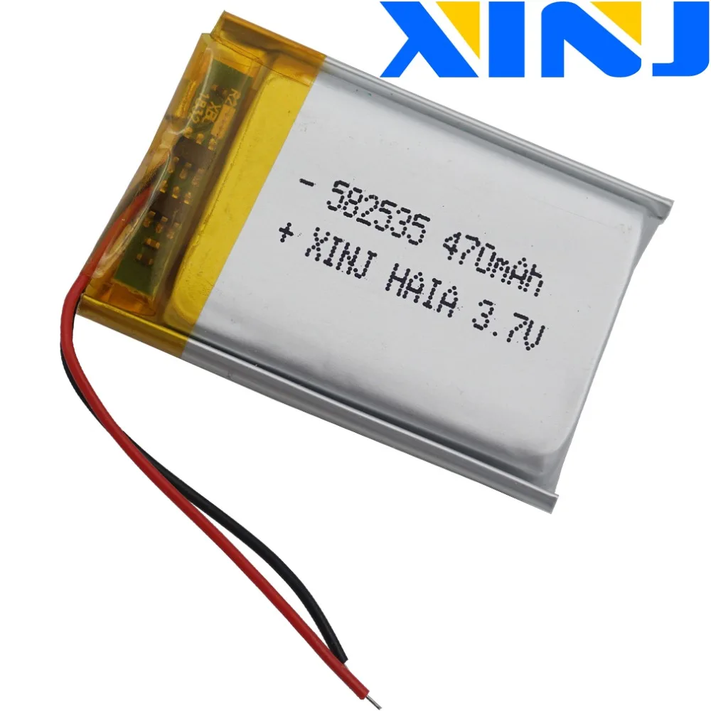 XINJ 3.7V 470mAh Rechargeable Polymer Lithium Lipo Li Battery 582535 For Smart Watch Mp3 MP4 Music Player DVC Car Camera GPS
XINJ 3.7V 470mAh Rechargeable Polymer Lithium Lipo Li Battery 582535 For Smart Watch Mp3 MP4 Music Player DVC Car Camera GPS
