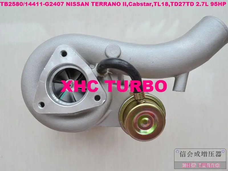 NEW TB2580 703605 14411-G2407 Turbo Turbocharger for Nissan TERRANO II,Cabstar TL18,TD27TD 2.7L 95HP/125HP
NEW TB2580 703605 14411-G2407 Turbo Turbocharger for Nissan TERRANO II,Cabstar TL18,TD27TD 2.7L 95HP/125HP