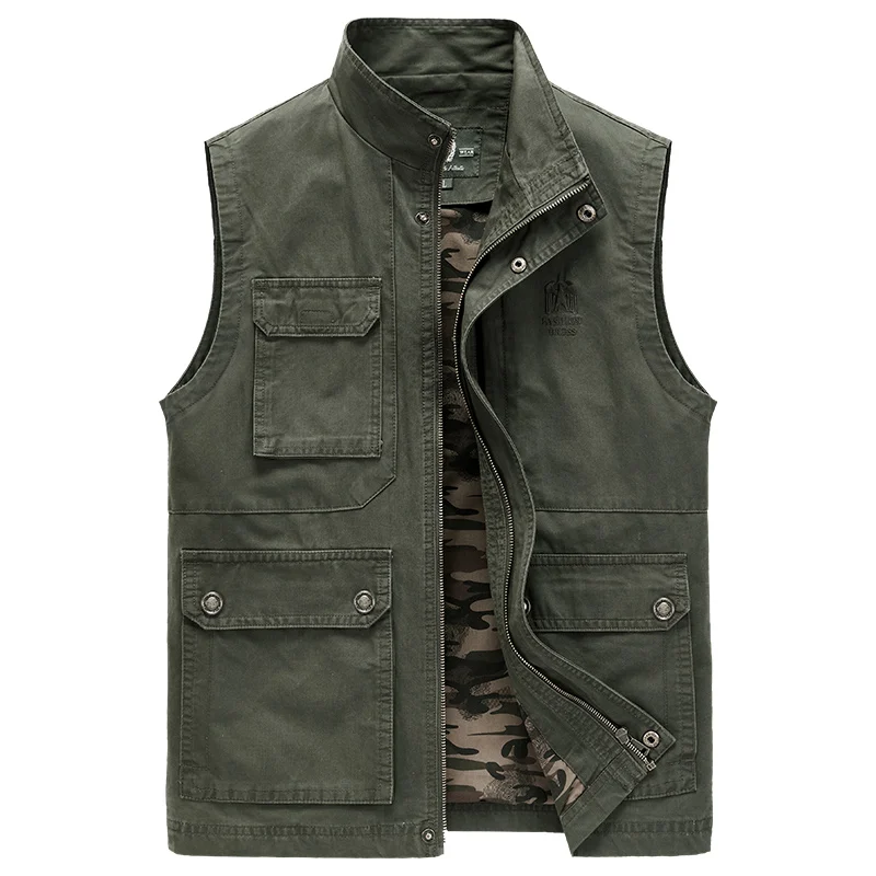 Brand Clothing Vest Men Multi-pockets Military Vest Coat Male chalecos para hombre Pure Cotton gilet homme bezrękawnik męski
Brand Clothing Vest Men Multi-pockets Military Vest Coat Male chalecos para hombre Pure Cotton gilet homme bezrękawnik męski
