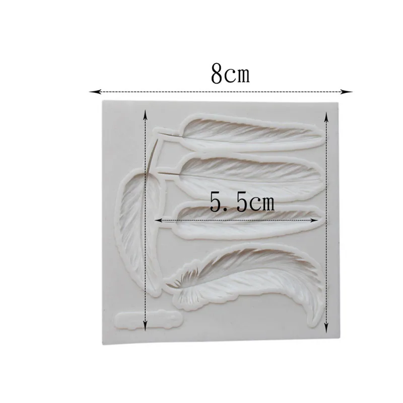 Feather Silicone Molds Cake Border Fondant Cake Decorating Tools Gumpaste Chocolate Sugarcraft Candy Clay Molds