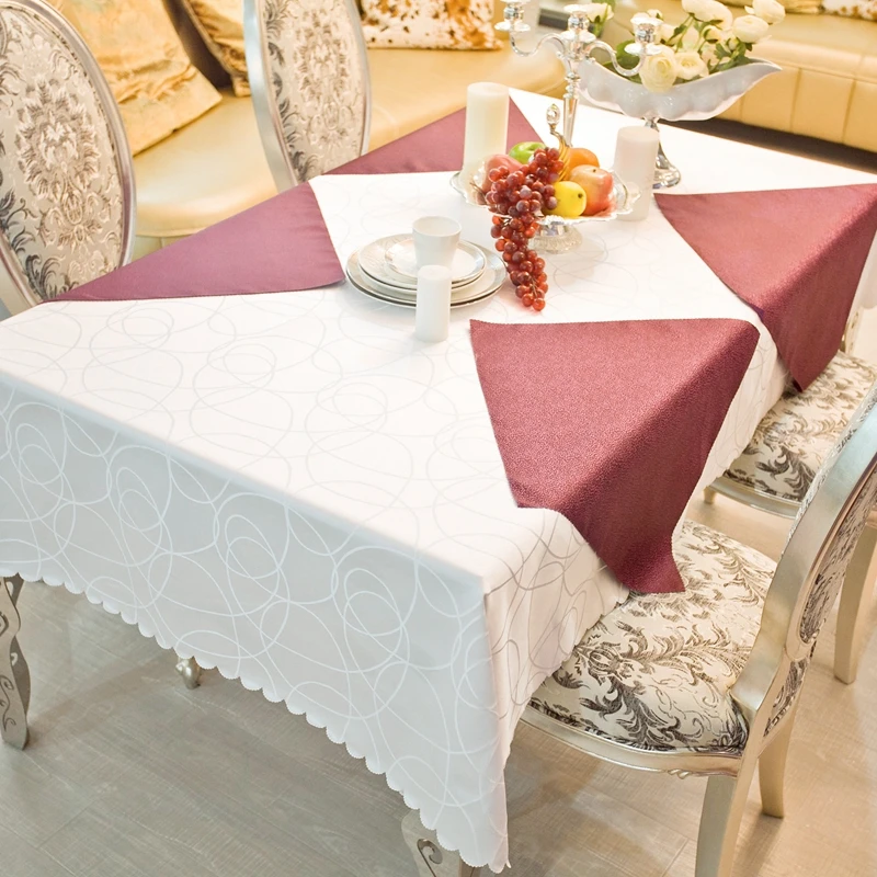 Circle Interlocking Rectangle Small Polyester Jacquard Hotel Tablecloths Wedding Table Round Cloth Mark Place Table Cover
Circle Interlocking Rectangle Small Polyester Jacquard Hotel Tablecloths Wedding Table Round Cloth Mark Place Table Cover