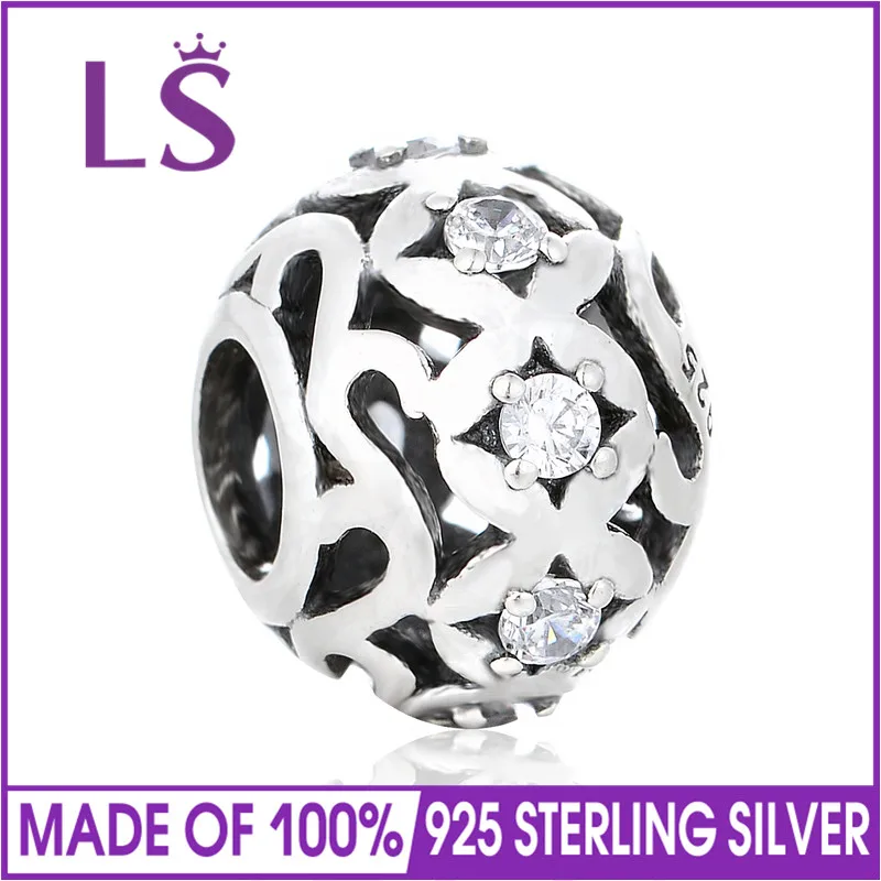 LS Fashion Jewelry Genuine 925 Sterling Silver Round Charm with Diy Beads Fits European Bracelets For Jewelry Making
LS Fashion Jewelry Genuine 925 Sterling Silver Round Charm with Diy Beads Fits European Bracelets For Jewelry Making