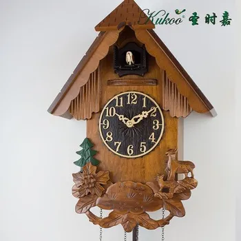 Fawn Wooden Wall Cuckoo Clock wall clock Hand carved Living room children room gifts 
Fawn Wooden Wall Cuckoo Clock wall clock Hand carved Living room children room gifts