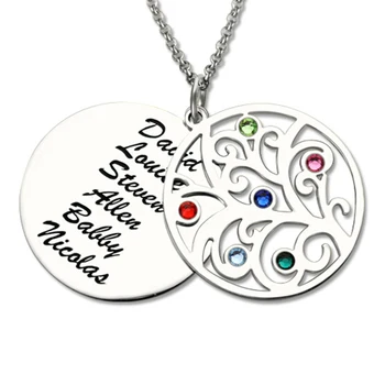 Women's Custom Stone Necklace Colar Necklaces Vintage Jewelry Sterling Silver Chain Pendants Family Tree of Life for Mom Grandma
Women's Custom Stone Necklace Colar Necklaces Vintage Jewelry Sterling Silver Chain Pendants Family Tree of Life for Mom Grandma