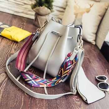 2pcs set Fashion Colorful Strap Bucket Bag Women High Quality Pu Leather Shoulder Bag Brand Desinger Ladies Crossbody Bags purse
2pcs set Fashion Colorful Strap Bucket Bag Women High Quality Pu Leather Shoulder Bag Brand Desinger Ladies Crossbody Bags purse