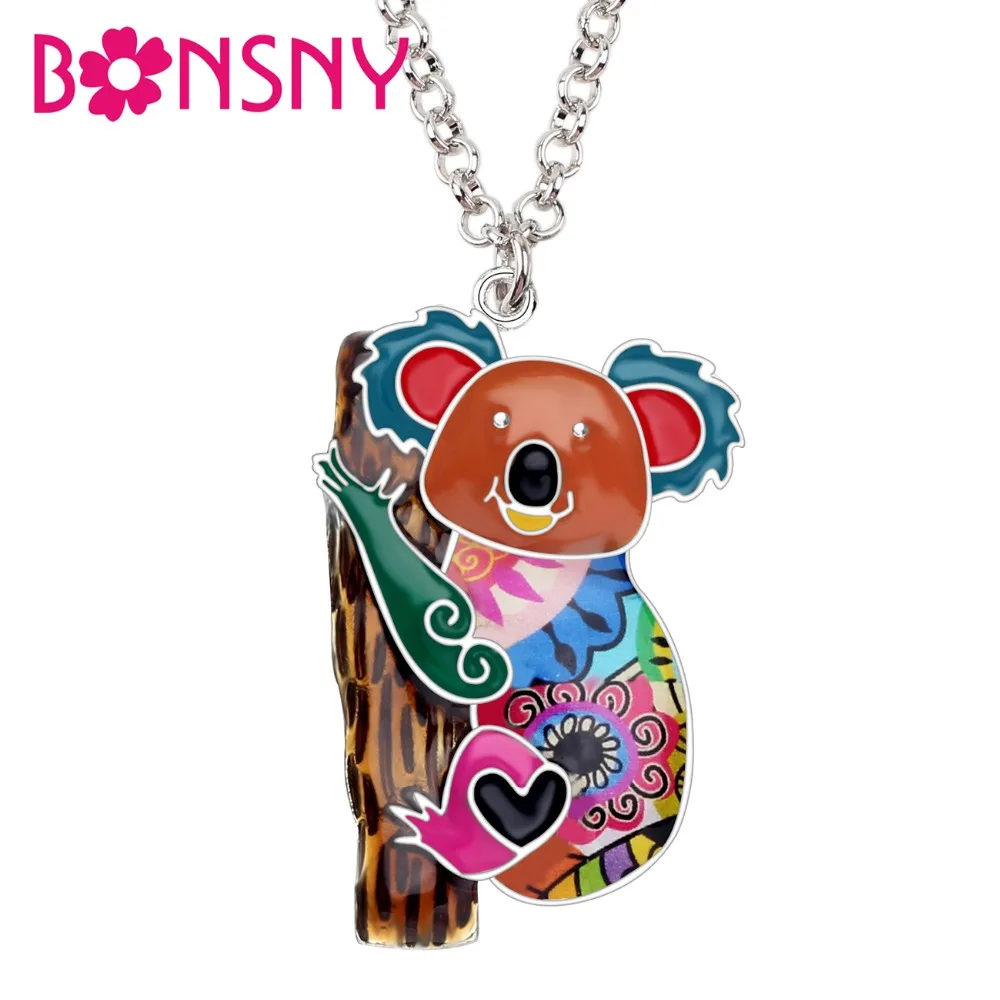 Bonsny Enamel Alloy Australia Koala Bear Necklace Chain Pendant Choker Novelty Animal Jewelry For Women Teens Girls Gifts Bijoux
Bonsny Enamel Alloy Australia Koala Bear Necklace Chain Pendant Choker Novelty Animal Jewelry For Women Teens Girls Gifts Bijoux