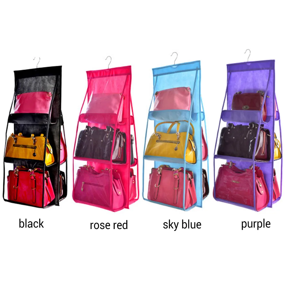 Handbag Storage Bag Hanging Storage Transparent 6 Grid 6 Pockets Closet Purse Non-Woven Fabric Organiser Wardrobe Durable
Handbag Storage Bag Hanging Storage Transparent 6 Grid 6 Pockets Closet Purse Non-Woven Fabric Organiser Wardrobe Durable