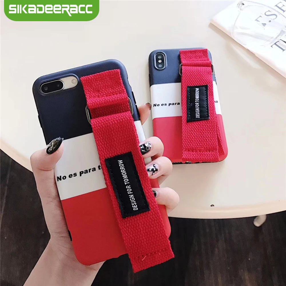 Wrist Band Phone Cases For iPhone XR Xs Max X 10 7 8 Plus 6 6s Plus Canvas Soft Shockproof Phone Finger Ring Holder Stand SI75
Wrist Band Phone Cases For iPhone XR Xs Max X 10 7 8 Plus 6 6s Plus Canvas Soft Shockproof Phone Finger Ring Holder Stand SI75