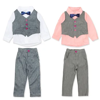 Spring Autumn Boys Shirt Blouse+ Trousers Pants+ Vest 3 Pieces Kids Cloths Toddler Boys Clothing Sets Baby Boy Clothes Bow Tie
Spring Autumn Boys Shirt Blouse+ Trousers Pants+ Vest 3 Pieces Kids Cloths Toddler Boys Clothing Sets Baby Boy Clothes Bow Tie