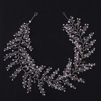 Trendy Purple Crystal Pearl Wedding Headband Tiara Handmade Hairband Bridal Headpiece Wedding Hair Accessories FD634
Trendy Purple Crystal Pearl Wedding Headband Tiara Handmade Hairband Bridal Headpiece Wedding Hair Accessories FD634