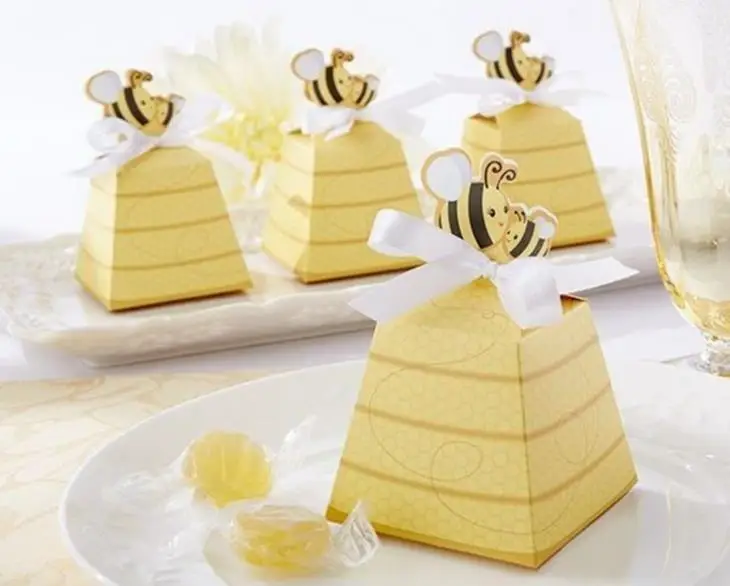 1000pcs Sweet As Can Bee Mom & Baby Beehive Shower Favor Box Gift Boxes Yellow Candy | Дом и сад
