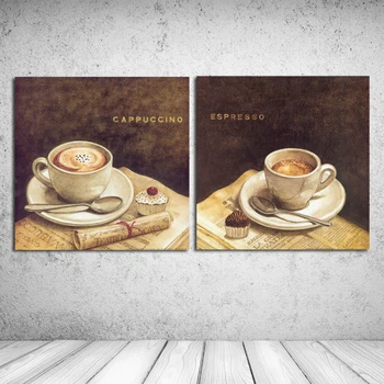 2pcs Oil painting print on canvas about "Espersso and Cappuccino" wall art home decor wall pictures for living room RZ-BB013
2pcs Oil painting print on canvas about "Espersso and Cappuccino" wall art home decor wall pictures for living room RZ-BB013