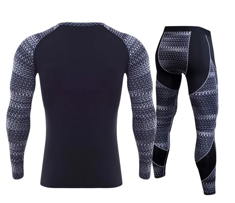2019 Rashguard Male Fitness MMA Running Shirt Men Long Sleeve T Shirt Crossfit Bodybuilding Men Man Compression Sports Suit (13)