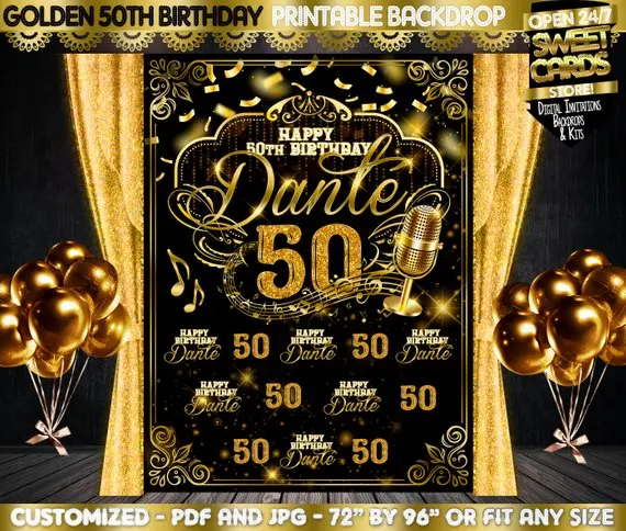 Custom Music Gold And Black Bokeh 40th 50th 60th Birthday photography backgrounds Computer print party backdrop
Custom Music Gold And Black Bokeh 40th 50th 60th Birthday photography backgrounds Computer print party backdrop