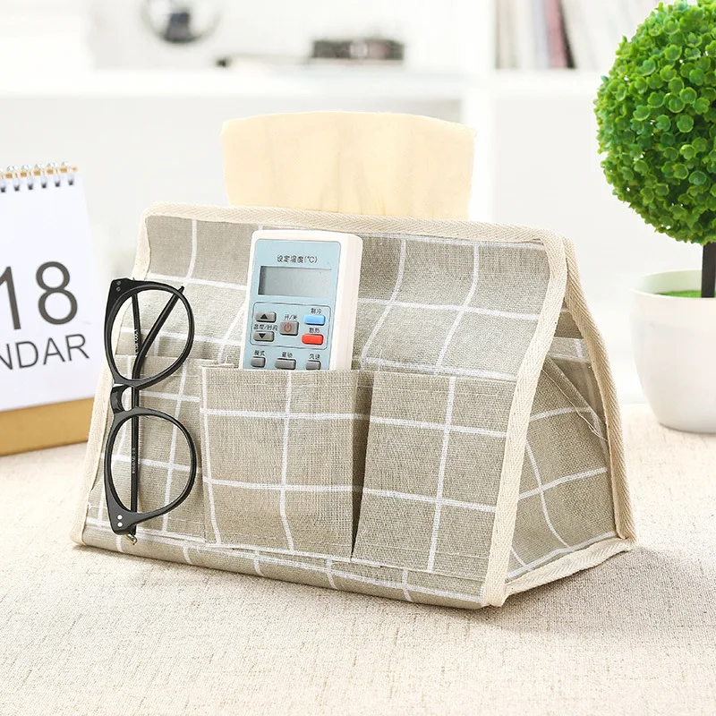 Cotton linen table tissue box remote control storage box living room desktop pumping cartons
Cotton linen table tissue box remote control storage box living room desktop pumping cartons