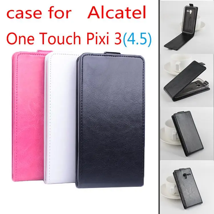 Фото Высококачественный кожаный чехол для Alcatel One Touch Pixi 3 4 5 5019D откидная крышка
