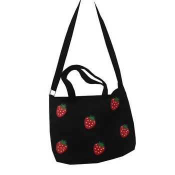 Korean Style Women Canvas Tote Handbags Casual Shoulder Bag Strawberry Printing Kawaii Reusable Shopping Foldable Crossbody Bags
Korean Style Women Canvas Tote Handbags Casual Shoulder Bag Strawberry Printing Kawaii Reusable Shopping Foldable Crossbody Bags